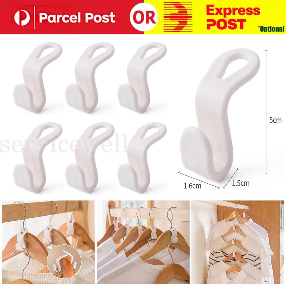 Clothes Hanger Connector Hooks Cascading Clips Space Saving Organizer