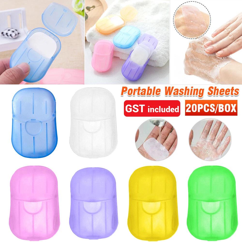 Portable Washing Slice Sheets Hand Bath Travel Scented Foaming Paper Soap