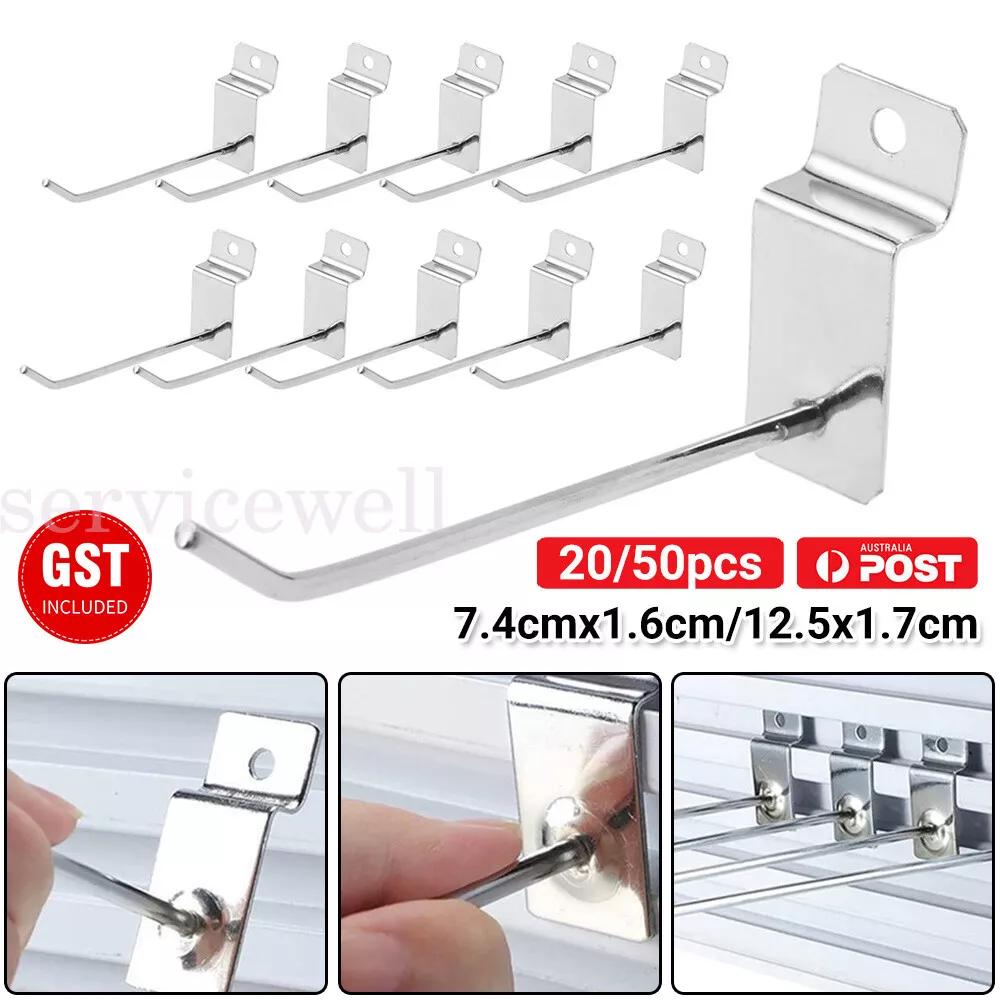 BULK Slatwall Hooks 150mm 100mm Slat Wall Grooved Panel Hook 3.2MM
