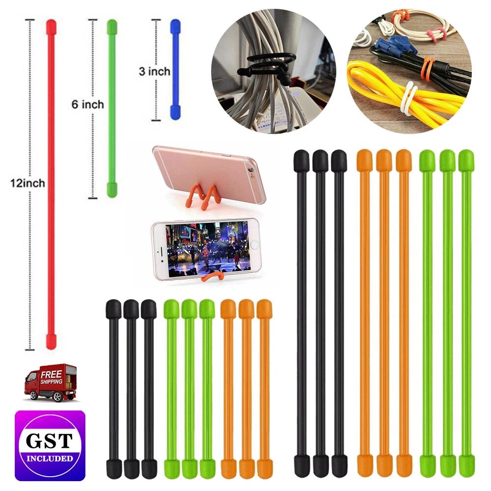 Silicone Organiser Tie Cable Earphone Cord Clip Holder Headphone Winder