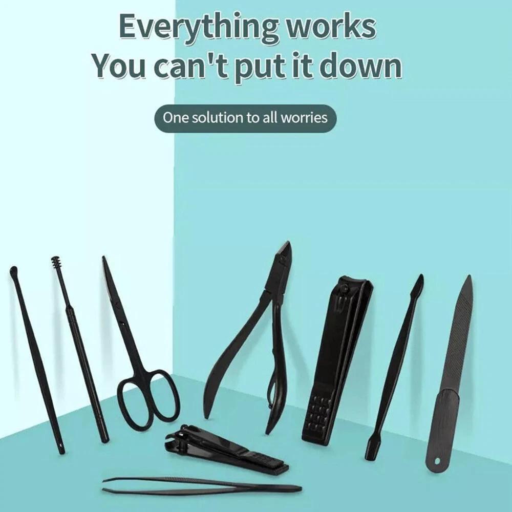 22PCS Steel Nail Grooming Clippers Tools Manicure Set Pedicure Kit Set Stainless - Image 4