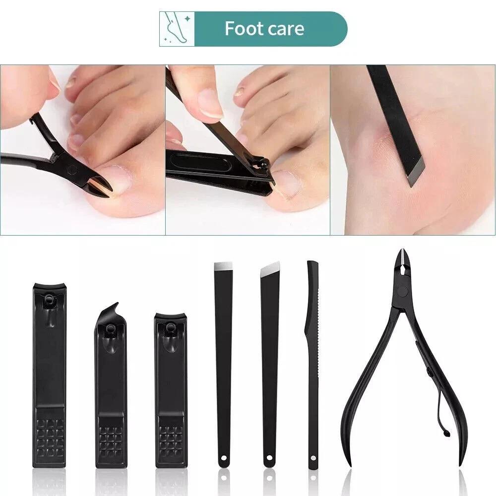 22PCS Steel Nail Grooming Clippers Tools Manicure Set Pedicure Kit Set Stainless - Image 5