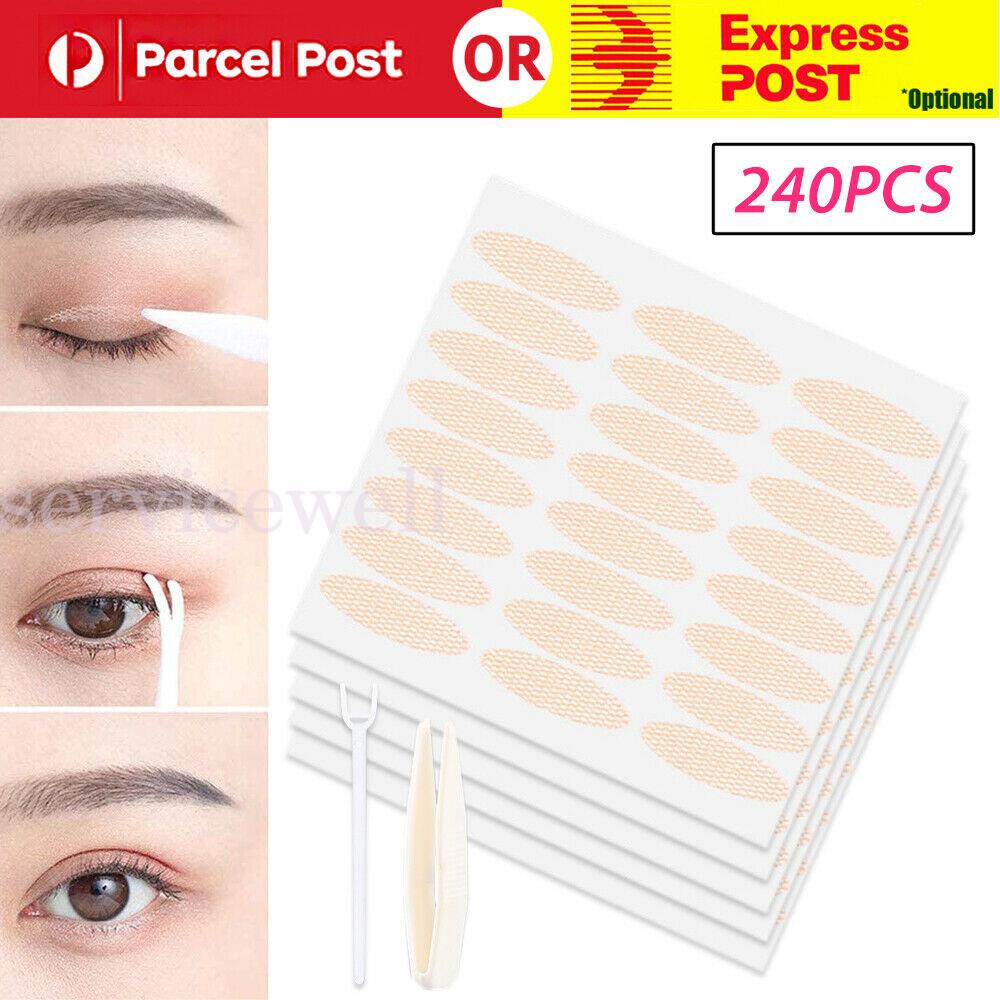 240pcs Invisible Double Eyelid Stickers Lace Tape Cosmetic Makeup Self-Adhesive