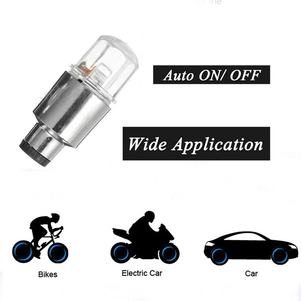 24Pcs LED Wheel Tire Air Valve Stem Caps Neon Light For Motor Bike Car Bicycle - Image 4