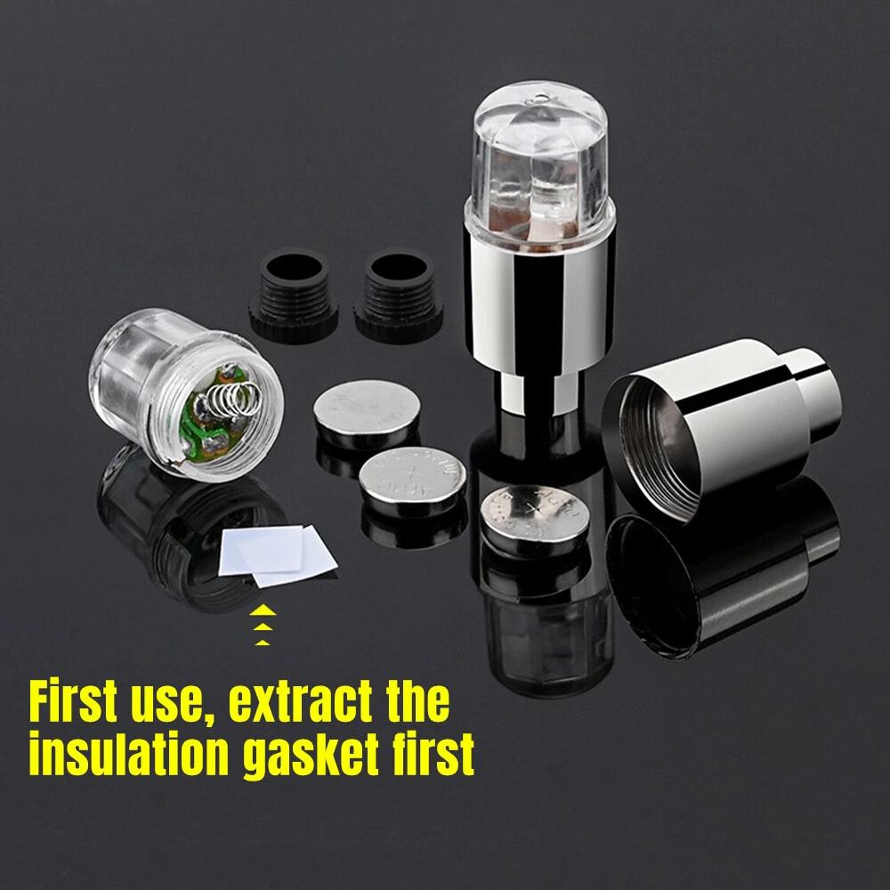 24Pcs LED Wheel Tire Air Valve Stem Caps Neon Light For Motor Bike Car Bicycle - Image 3