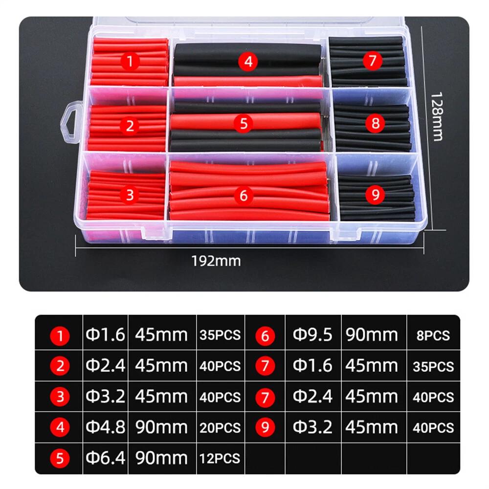 270 pcs Heat Shrink Tubing Tube Assortment Wire Cable Insulation Sleeving Kit AU - Image 2