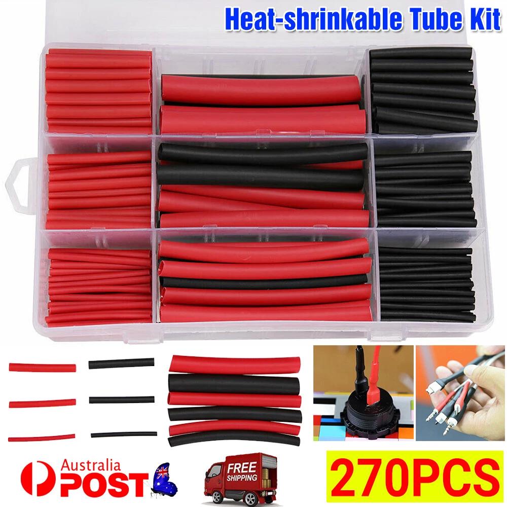 270 pcs Heat Shrink Tubing Tube Assortment Wire Cable Insulation Sleeving Kit AU