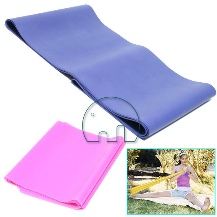 2PCS 1.5M Elastic Yoga Pilates Rubber Stretch Resistance Exercise Fitness Band
