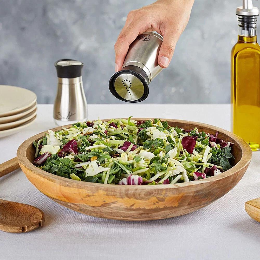 2PCS Salt and Pepper Shakers Set Premium Stainless Steel Salt and Pepper Bottles - Image 3