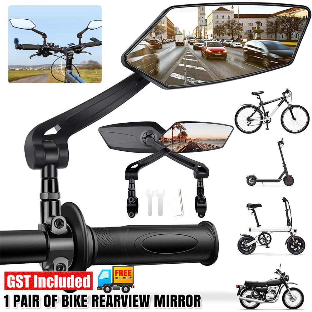 2Pcs Universal Bicycle Rear View Bike Handlebar Cycling Mirror Rearview Mirror