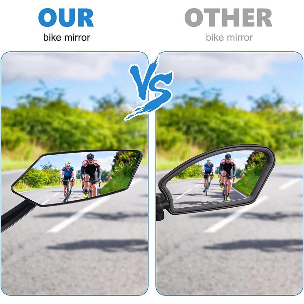 2Pcs Universal Bicycle Rear View Bike Handlebar Cycling Mirror Rearview Mirror - Image 2
