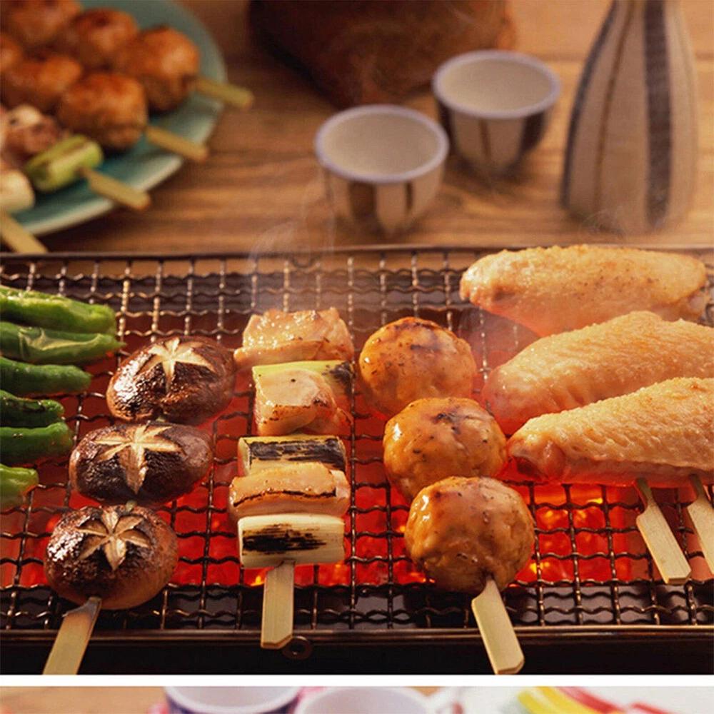 2X BBQ Grill Mesh Camping Cooking Hibachi Yakitori Stainless Steel 44cmx26cm AU - Image 6