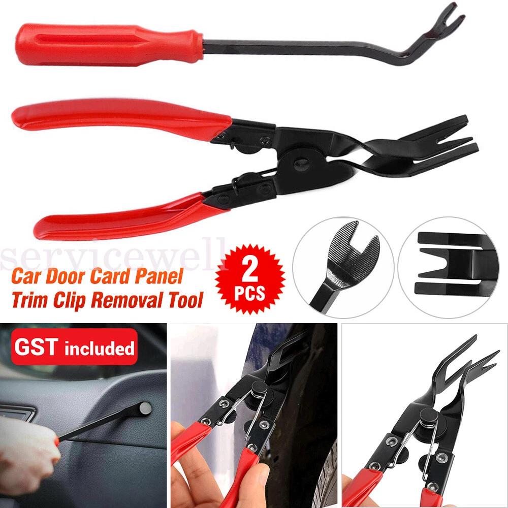 2X Car Door Card Panel Trim Clip Removal Pliers Upholstery Removal Tool