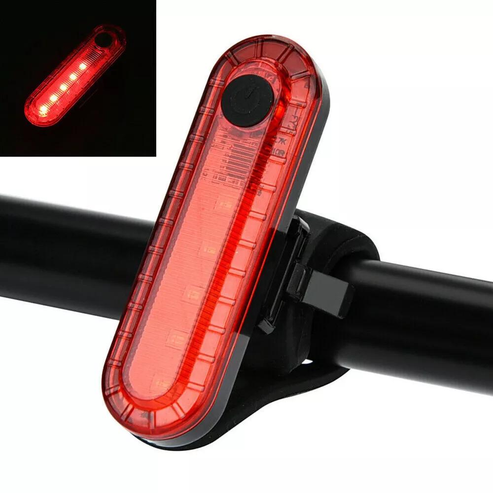 2X Light Head Tail Lights 5LED 4 Modes Lamp Beam Safety Alarm Bicycle Cycle Bike - Image 4