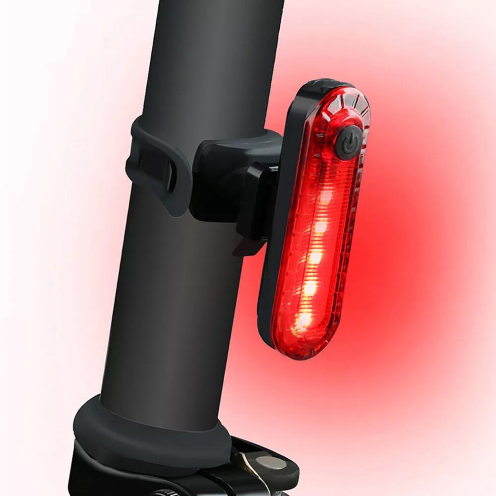 2X Light Head Tail Lights 5LED 4 Modes Lamp Beam Safety Alarm Bicycle Cycle Bike - Image 3