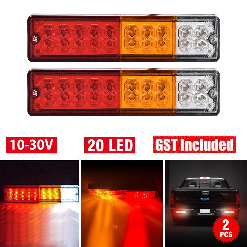 2X Trailer Lights 20 LED Stop Tail Indicator Truck Camper Boat Light 10V 30V