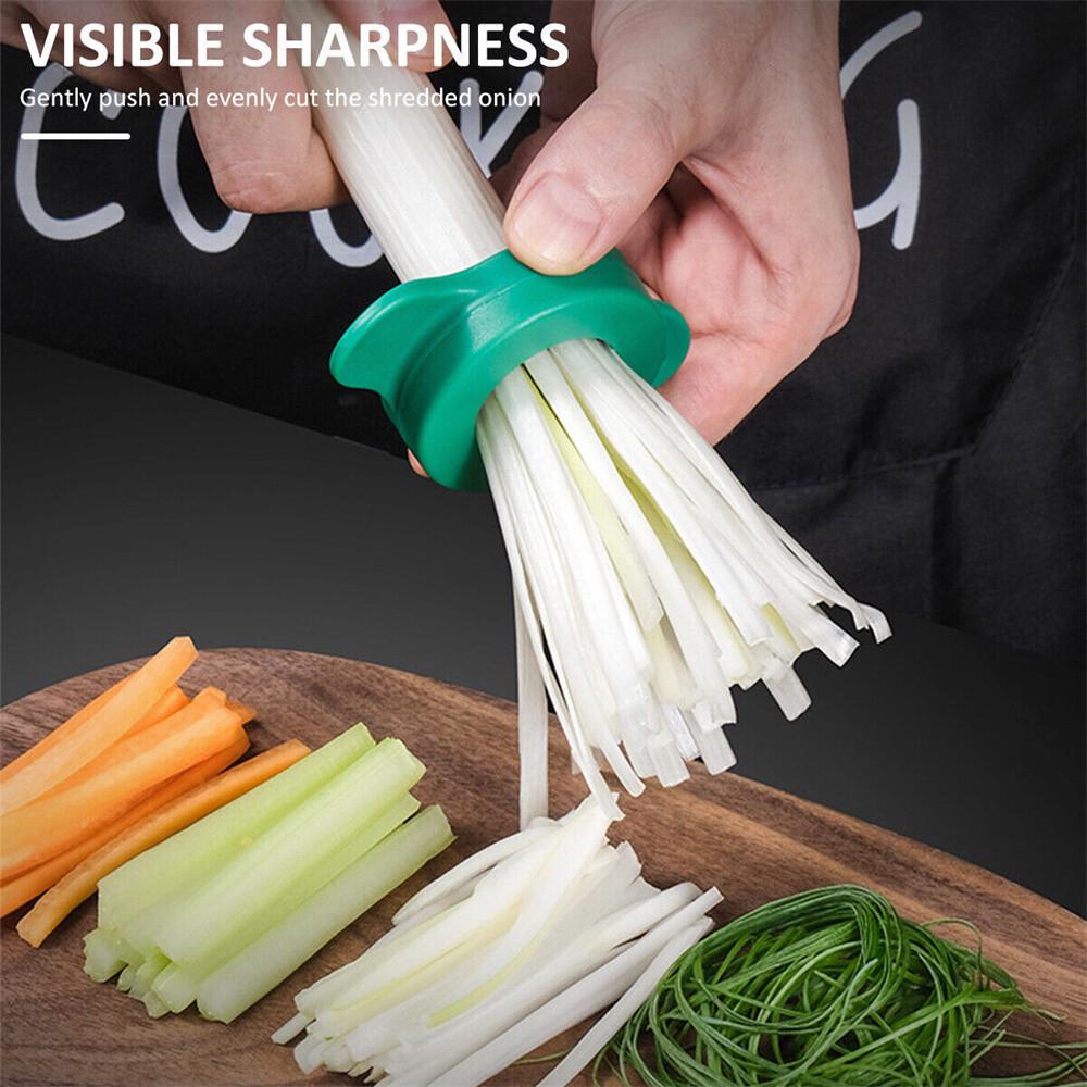 Onion Fruit Vegetable Scallion Cutter Shred Silk Chopped Onion Slicer AU - Image 4