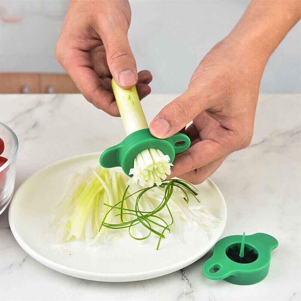 Onion Fruit Vegetable Scallion Cutter Shred Silk Chopped Onion Slicer AU - Image 7