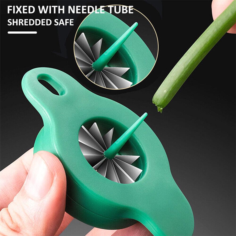 Onion Fruit Vegetable Scallion Cutter Shred Silk Chopped Onion Slicer AU - Image 5