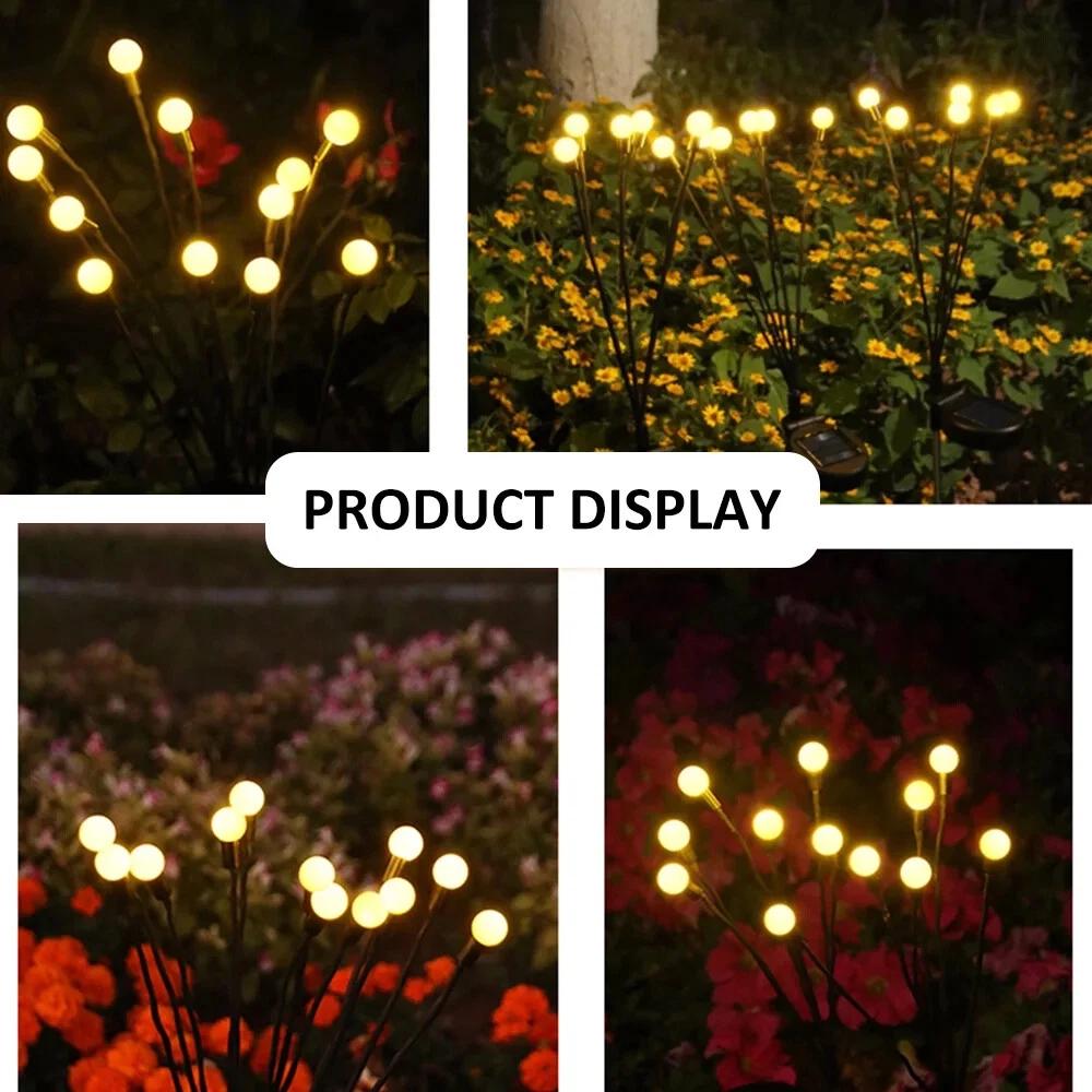 LED Solar Firefly Lights Swaying Lawn Outdoor Garden Landscape Decor - Image 5