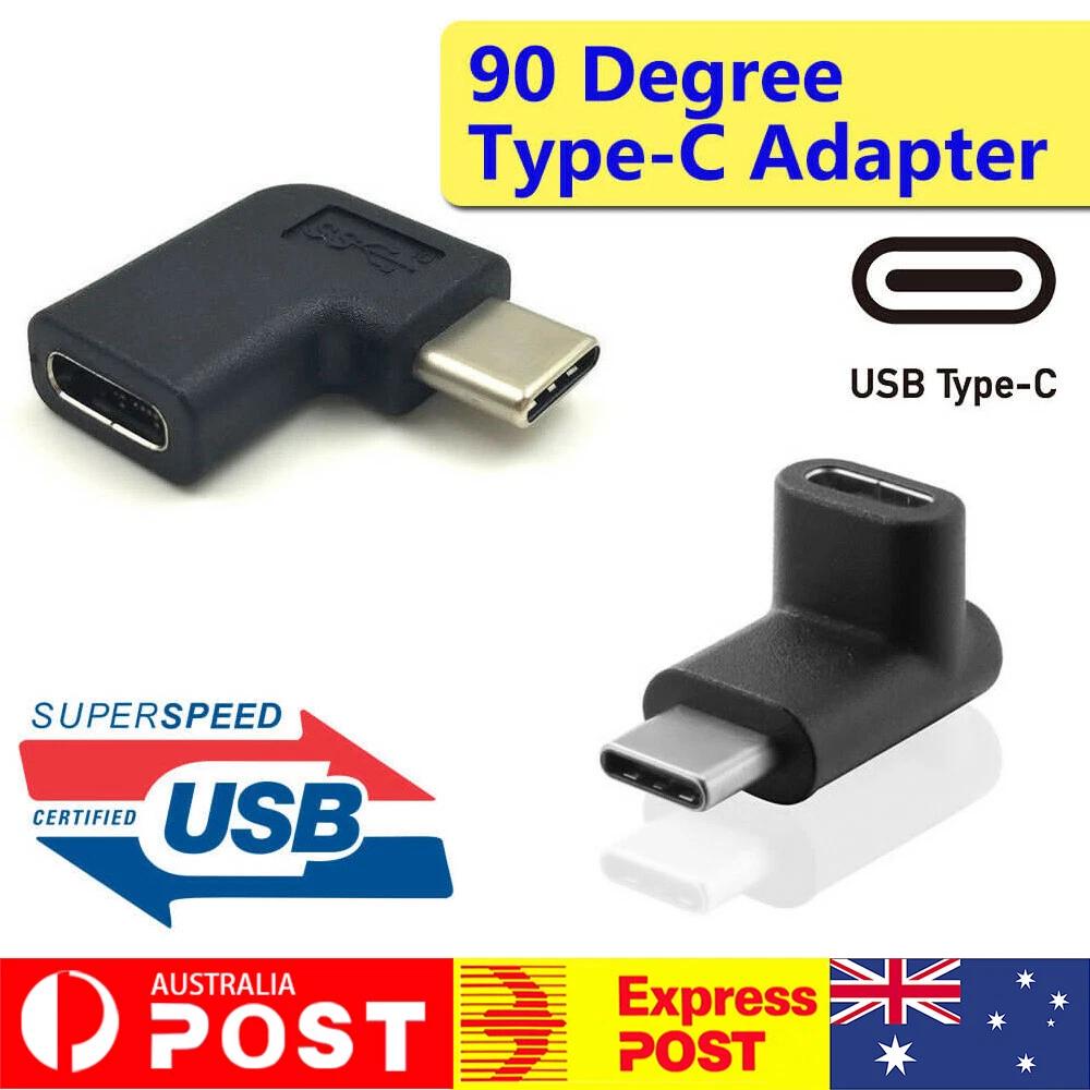 USB 3.1 Type C Male To Female USB-C Converter Adapter 90 Degree Right Angle