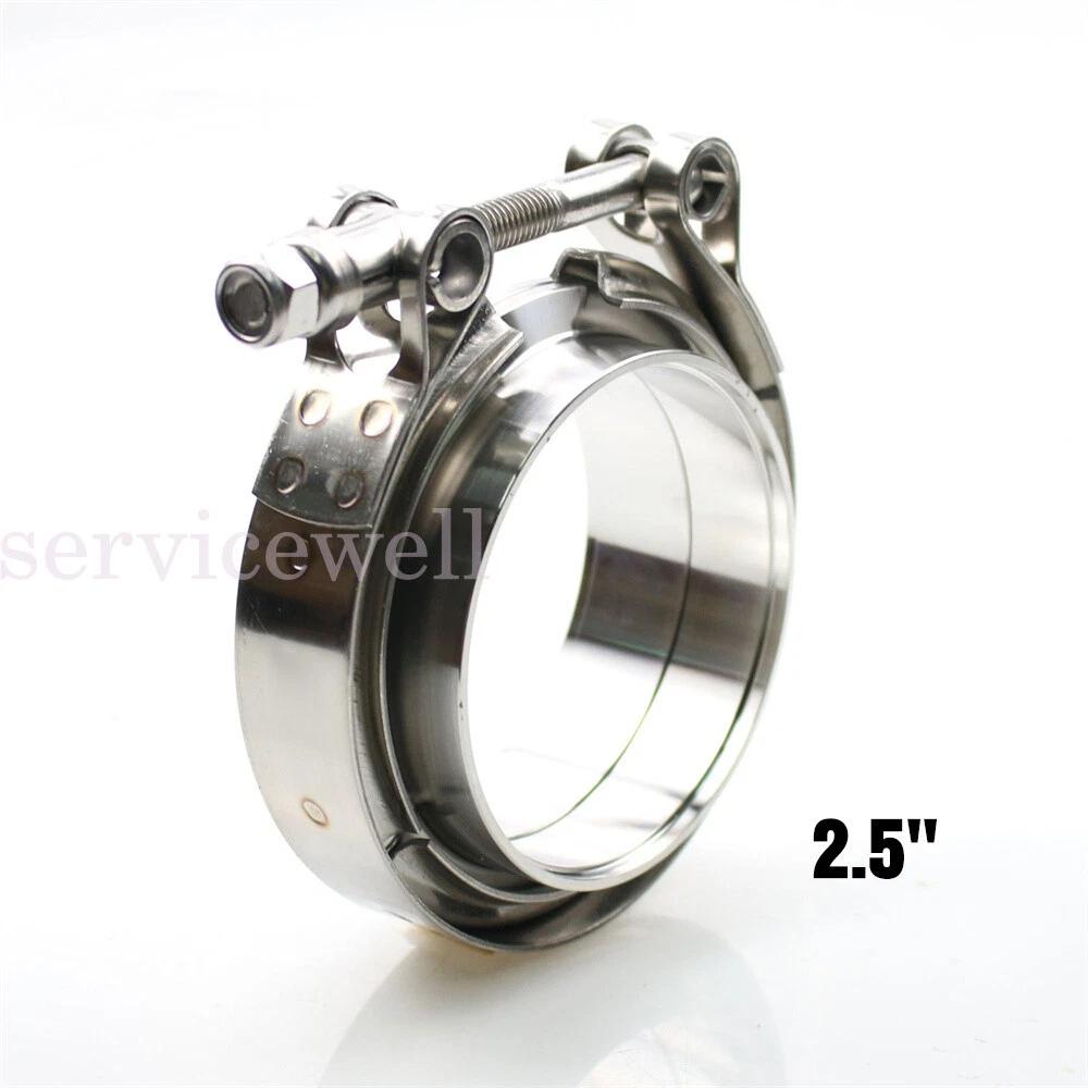 2.5 inch 64mm V-Band Vband Clamp Stainless Steel Flange exhaust pipe tailpipe - Image 2