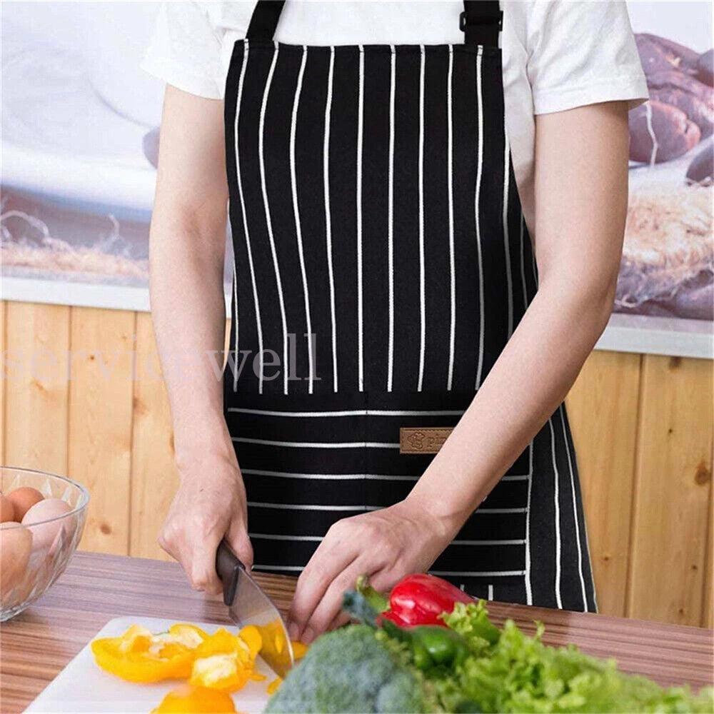 2 Pockets Adjustable Apron Hanging Neck Cooking Kitchen Baking Bar BBQ Chefs AU - Image 5