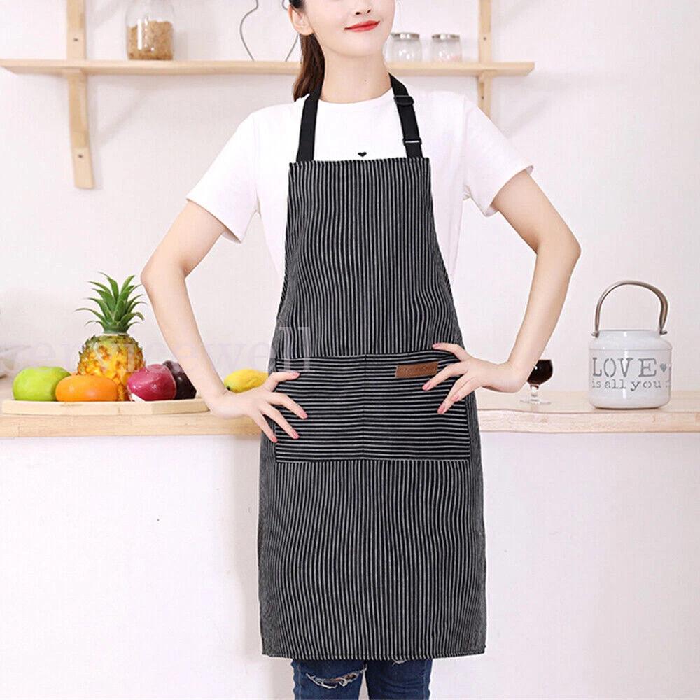 2 Pockets Adjustable Apron Hanging Neck Cooking Kitchen Baking Bar BBQ Chefs AU - Image 7