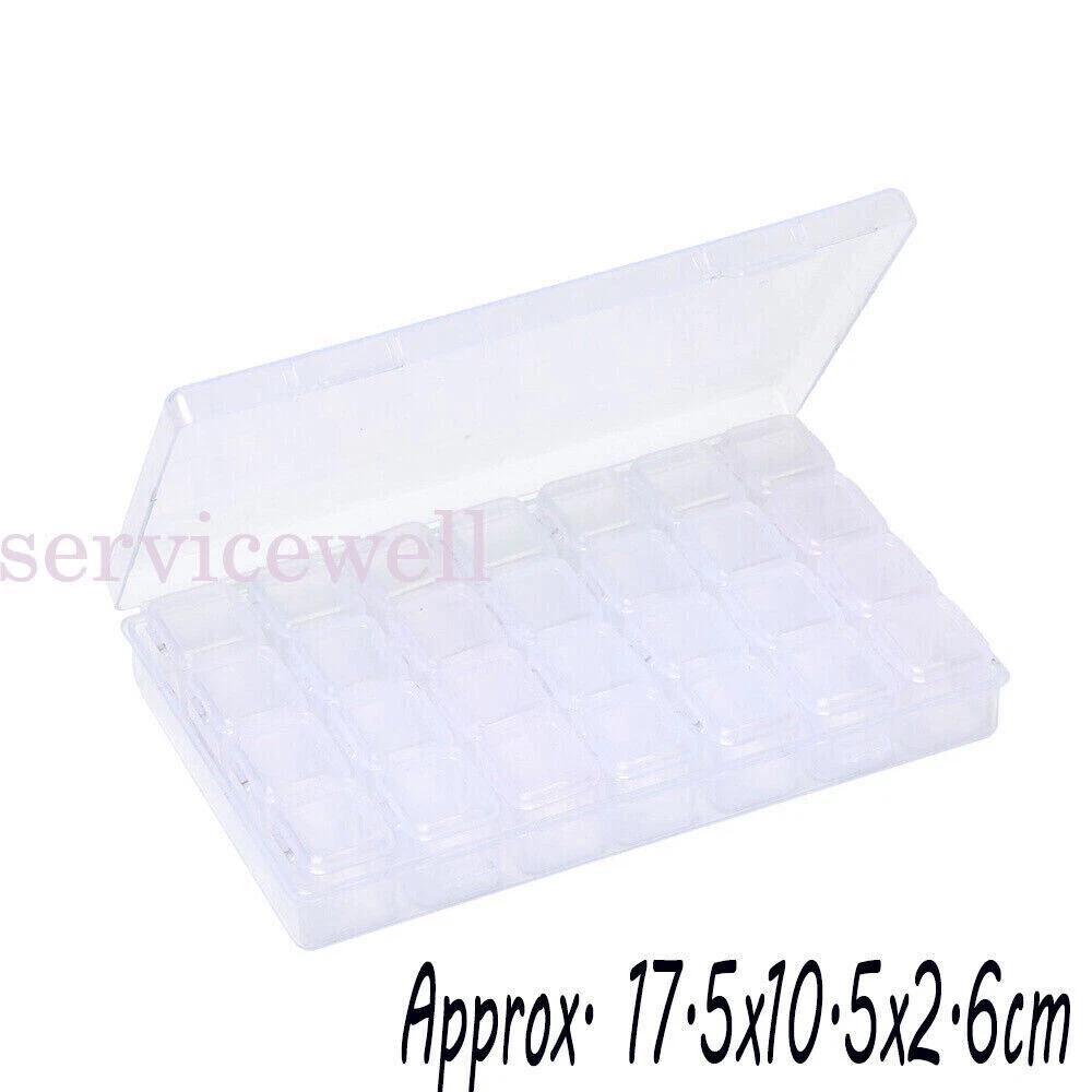 2 Sizes Plastic Compartment Storage Box Container Jewellery Bead Craft OrgaAu - Image 5