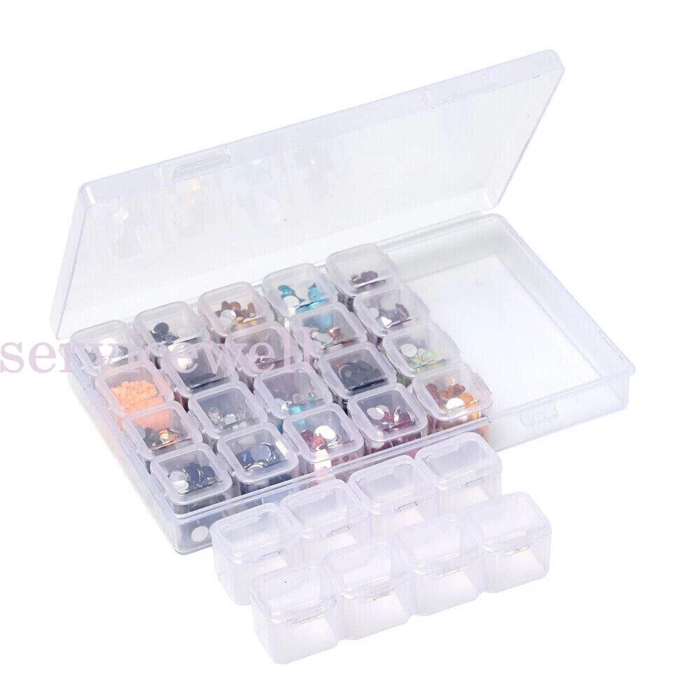 2 Sizes Plastic Compartment Storage Box Container Jewellery Bead Craft OrgaAu - Image 4