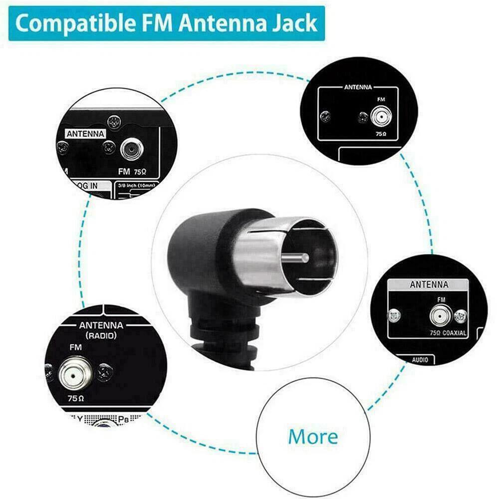 2m F Type FM Antenna 75 Ohm Male Plug for Home Radio Stereo Signal Receiver - Image 4