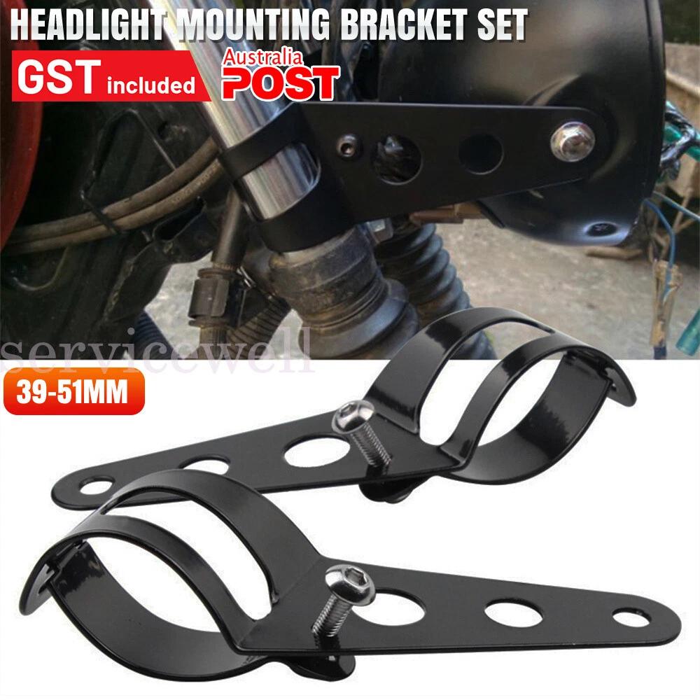 2pcs 39mm-51mm Fork Motorcycle Head Lamp Holder Adapter Headlight Mount Bracket