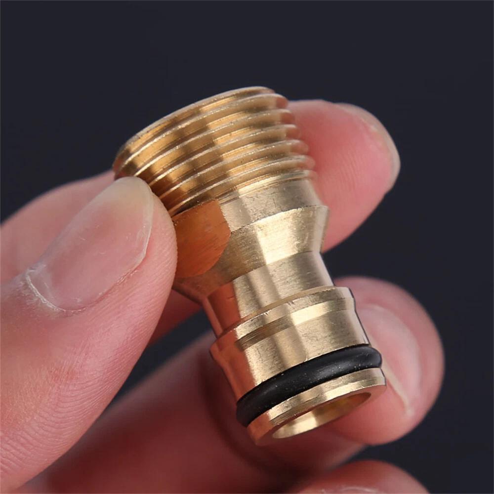 2pcs Australian Brass Tap Adaptor Male 15mm 1/2 12mm Snap On Fitting Hose - Image 3