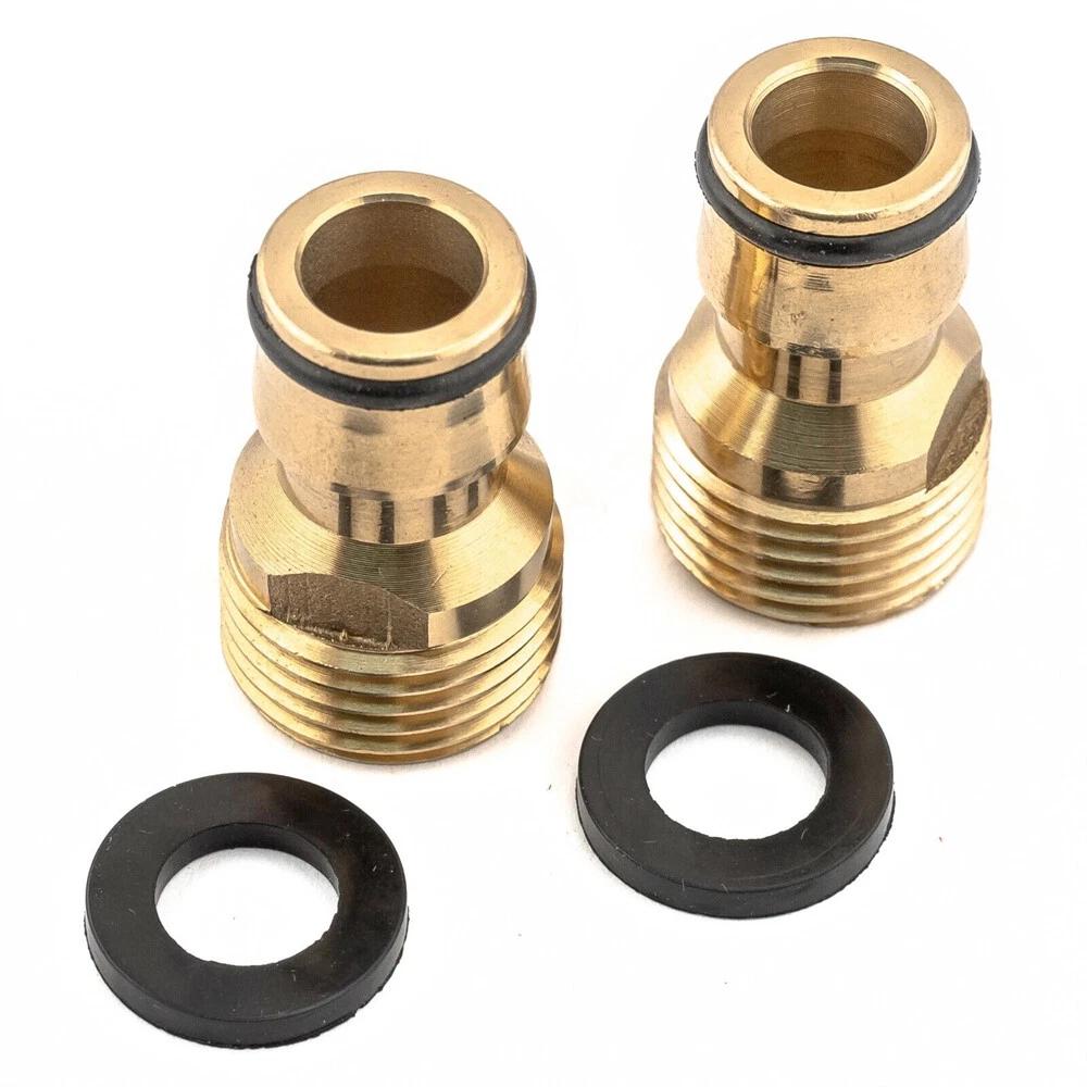 2pcs Australian Brass Tap Adaptor Male 15mm 1/2 12mm Snap On Fitting Hose - Image 5