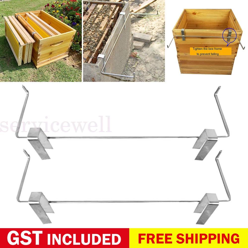 2pcs Beekeeping Rack Beehive Frame Holder Stainless Steel Bee Hive Perch No Rust