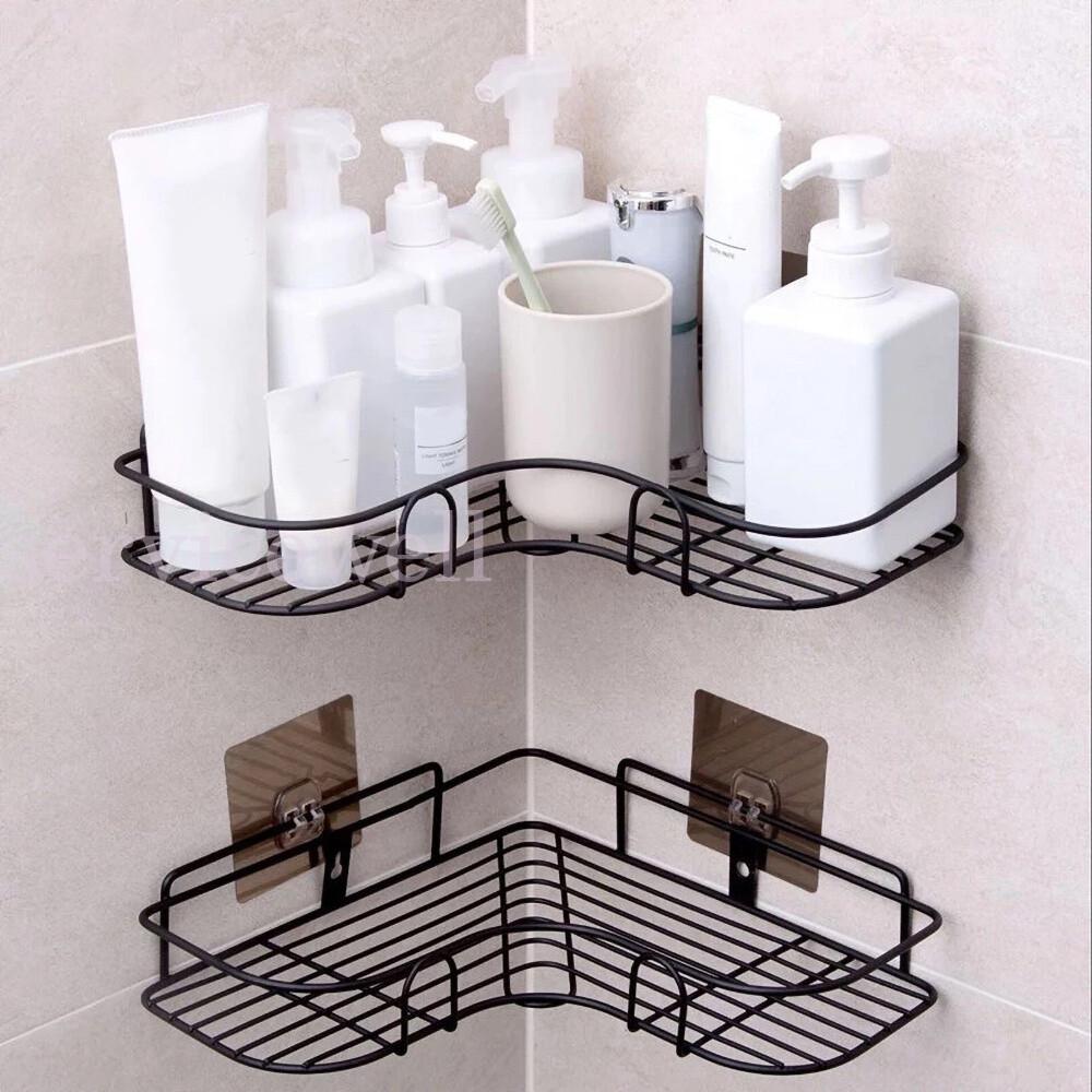 Stainless Steel Shower Caddy Corner Storage Shelf Holder Rack Organiser - Image 5