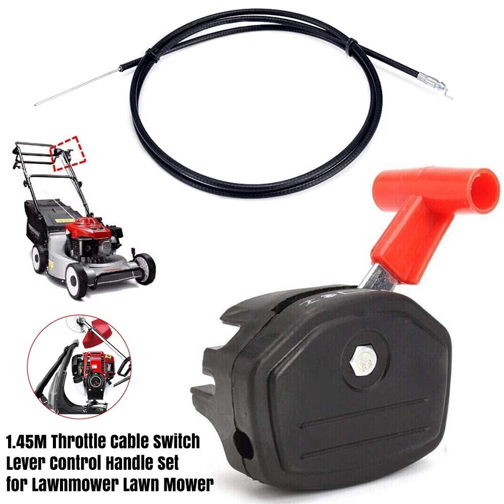 2x 1.45M Throttle Cable Switch Lever Control Handle Set for Lawnmower Lawn Mower - Image 6