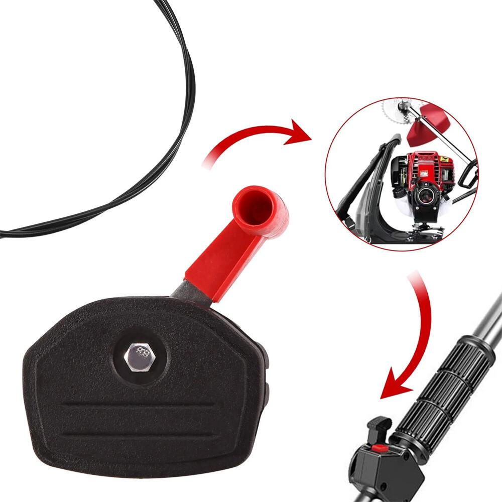 2x 1.45M Throttle Cable Switch Lever Control Handle Set for Lawnmower Lawn Mower - Image 4