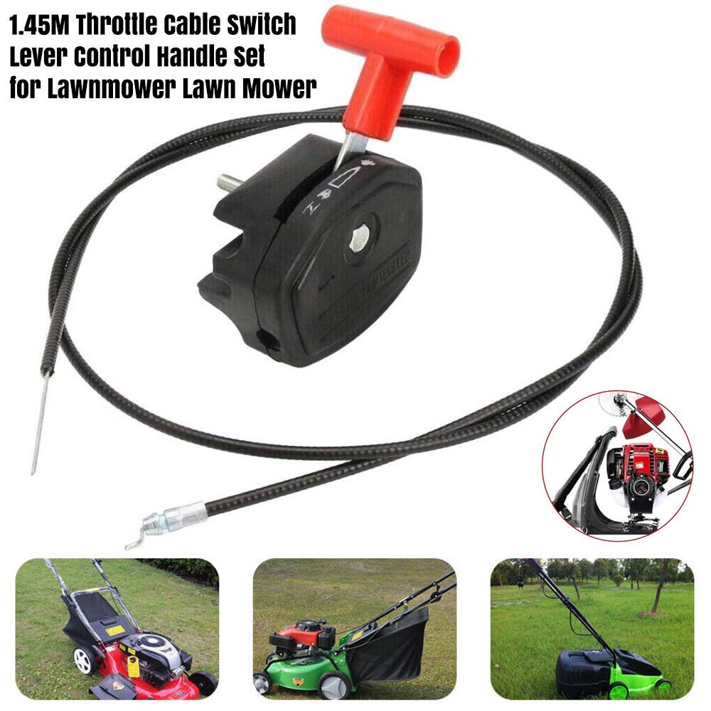 2x 1.45M Throttle Cable Switch Lever Control Handle Set for Lawnmower Lawn Mower - Image 7