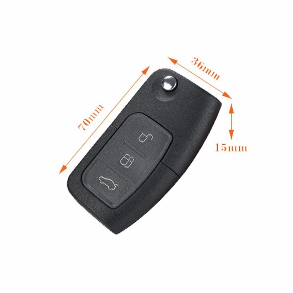 2x 3Button Remote Key Shell FOB for Ford Falcon, Fiesta, Focus, Modeo, Territory - Image 2