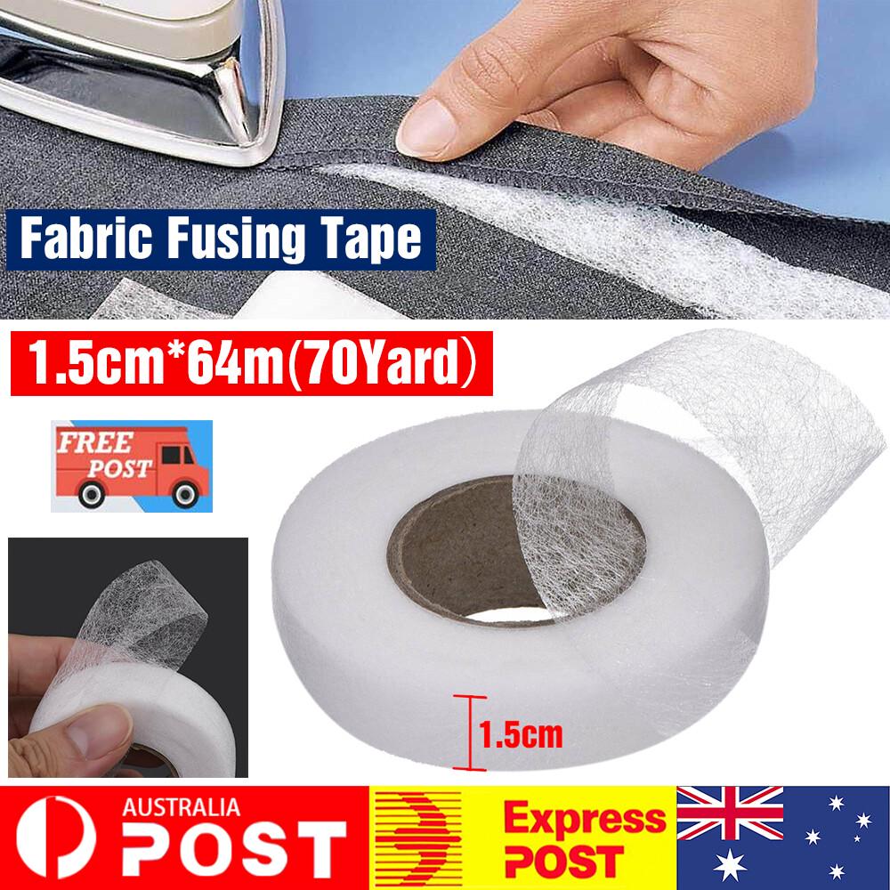 2x 64M Fabric Fusing Tape Adhesive Hem Tape Iron-on Tape Hemming Tape 15mm Wide