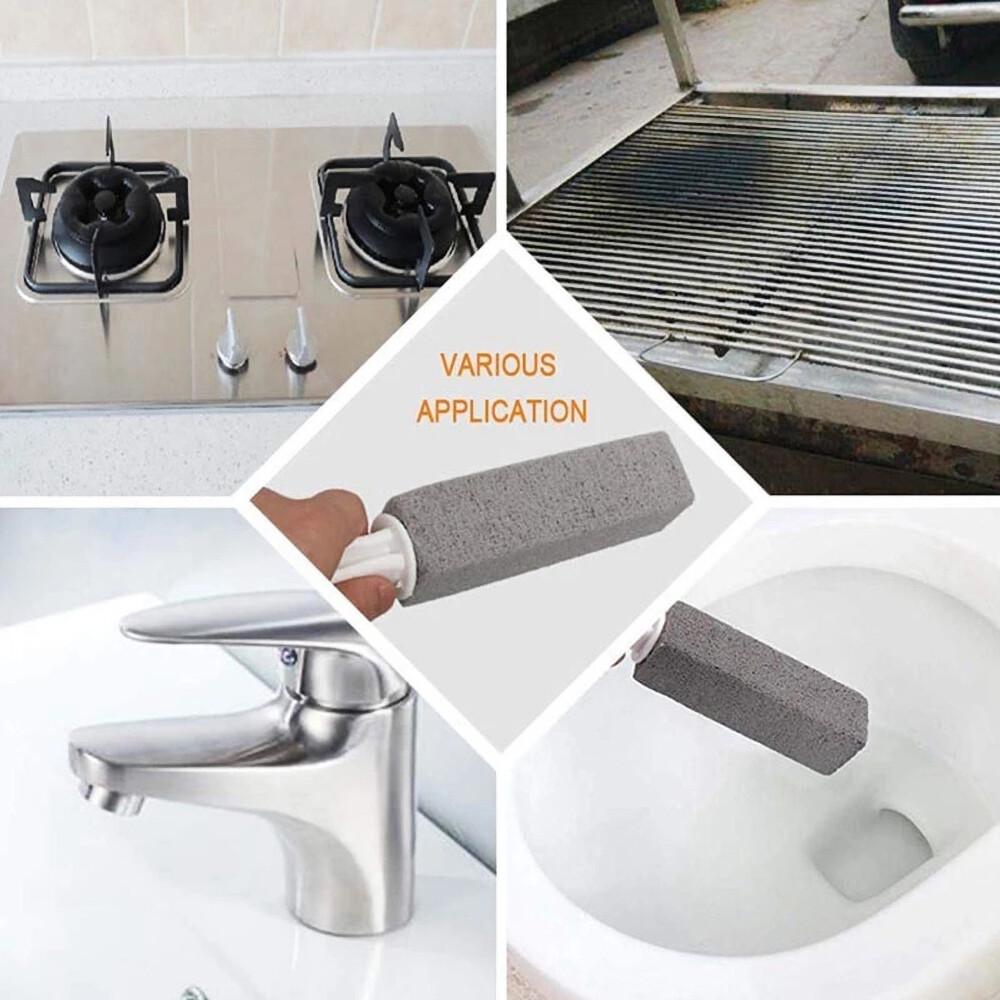 2x Brush Cleaning Pumice Stone Bathtub Stains Wand Tile Toilet Bowl Cleaner Tool - Image 4