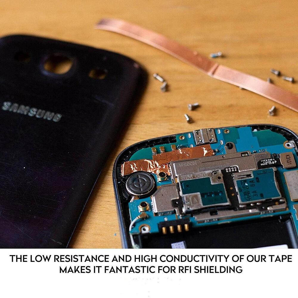 2x Conductive Copper Adhesive Foil High Heat Temperature Tape 6mm*20m - Image 6