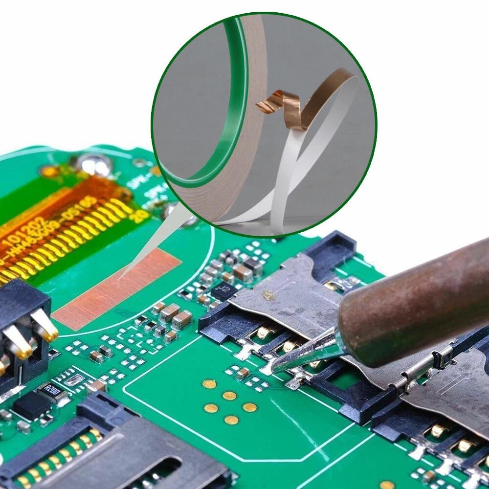 2x Conductive Copper Adhesive Foil High Heat Temperature Tape 6mm*20m - Image 7