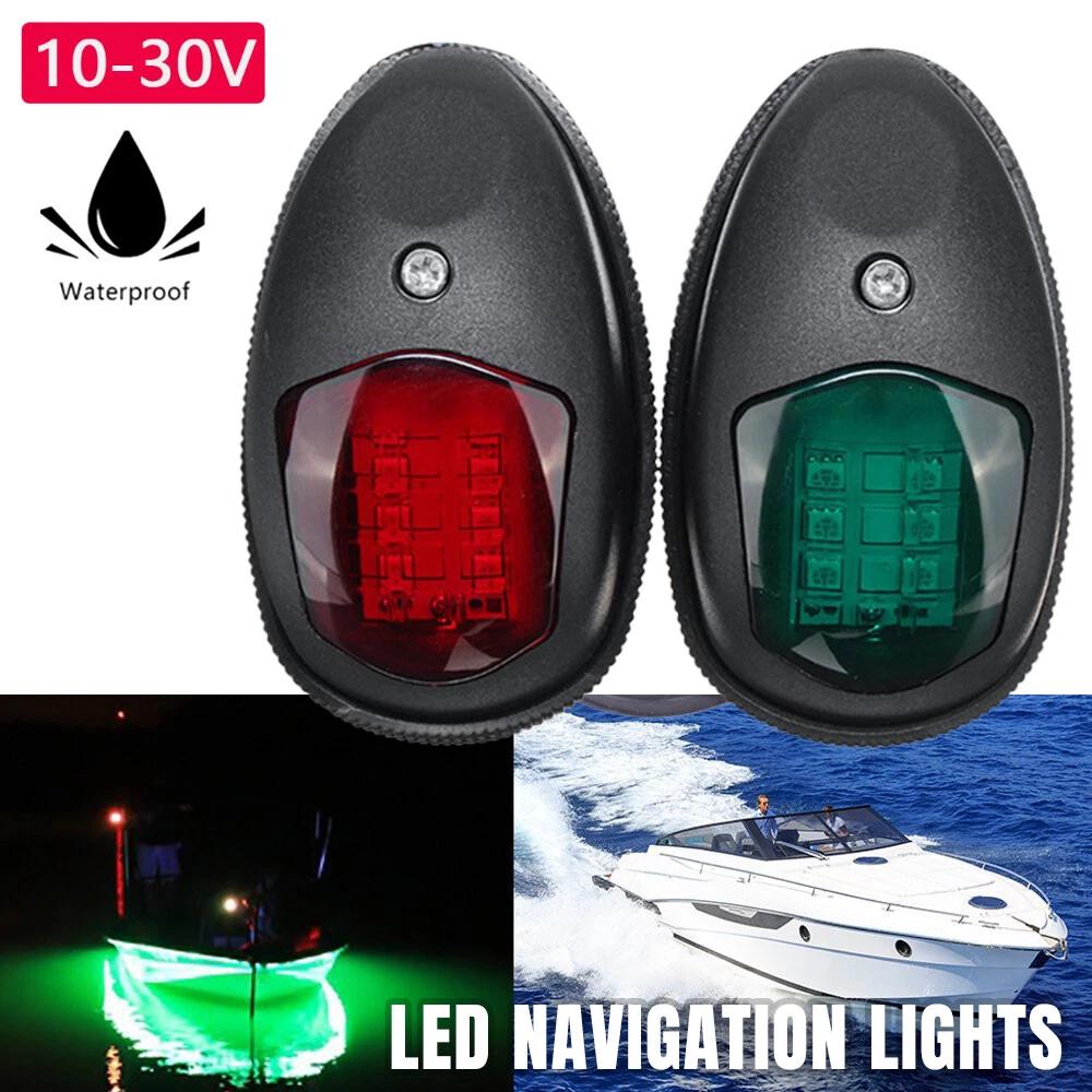2x LED Navigation Lights Nav Lamp Side Mount Port Starboard Marine Yacht Boat A+