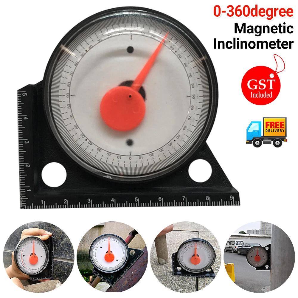 2x Magnetic Measure Finder Inclinometer Digital Angle Meter Measuring Protractor