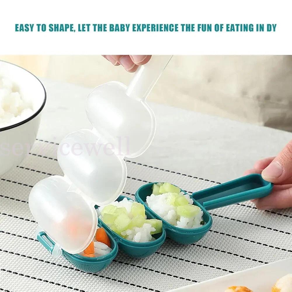 2x Rice Ball Shaker DIY Rice Baller Shakers Lunch Maker Mould Onigiri Mold DIY - Image 7