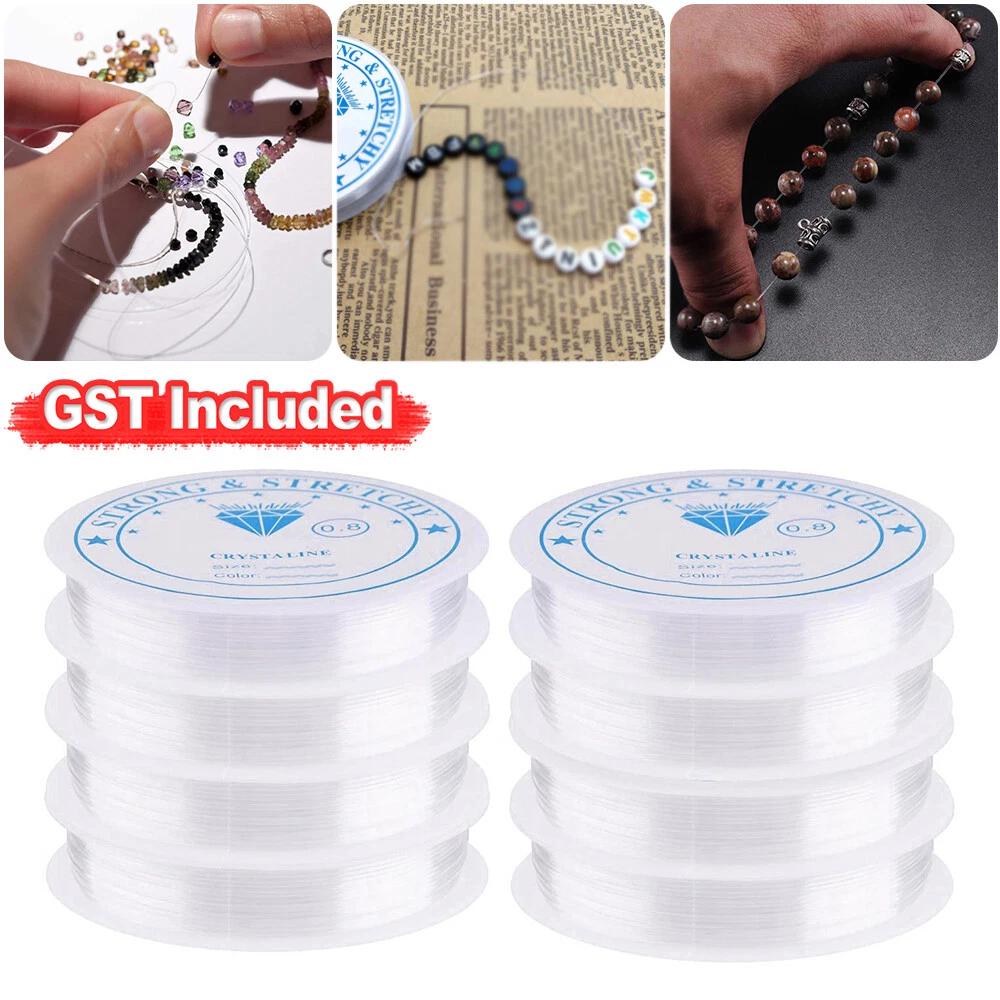 Stretch Elastic Cord String Bead Beading Jewellery Bracelet Clear Thread Line