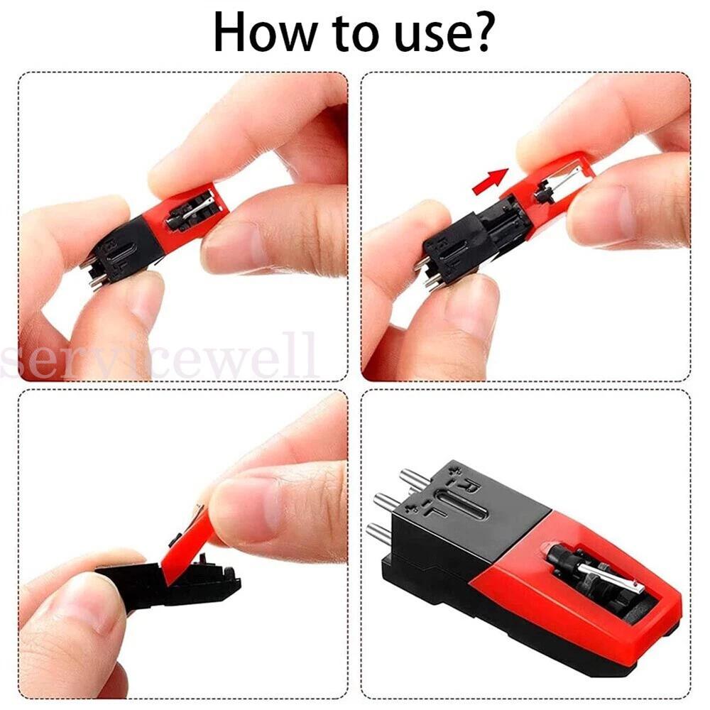 2x Turntable Diamond Stylus Needle For LP Record Player Phono Ceramic Cartridge - Image 4