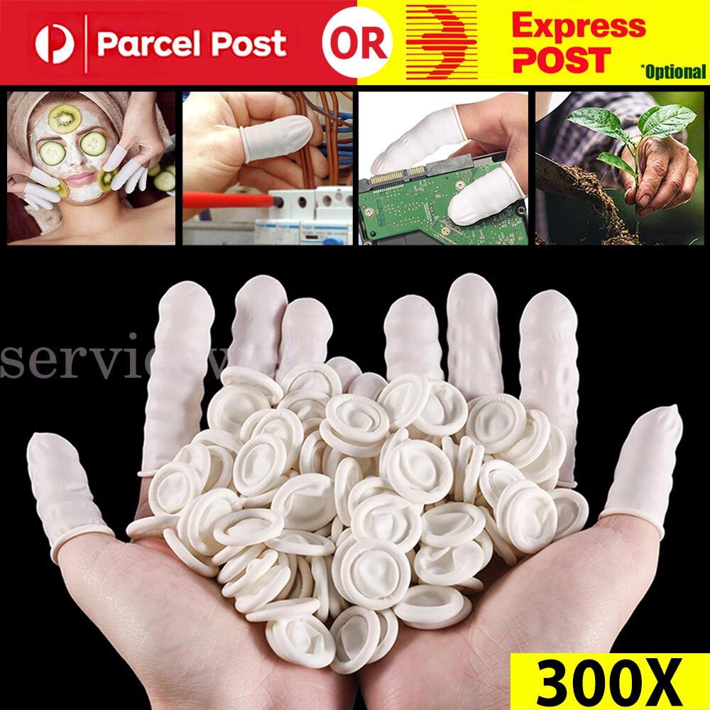300pcs Latex Rubber Finger Cots Sets Fingertips Protector Art Craft Factory